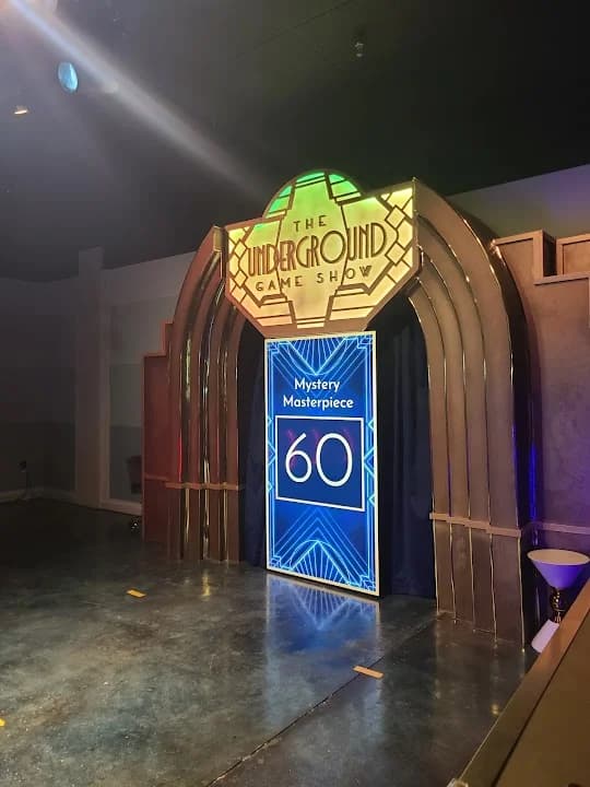 Interior view of The Underground Game Show escape rooms facility in Orlando