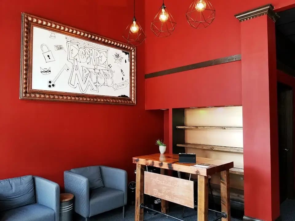 Interior view of Escape Artists escape rooms facility in Atlanta
