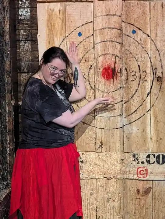 axe throwing experience at BullsEye Axe Lounge X Rage Room located in Dallas