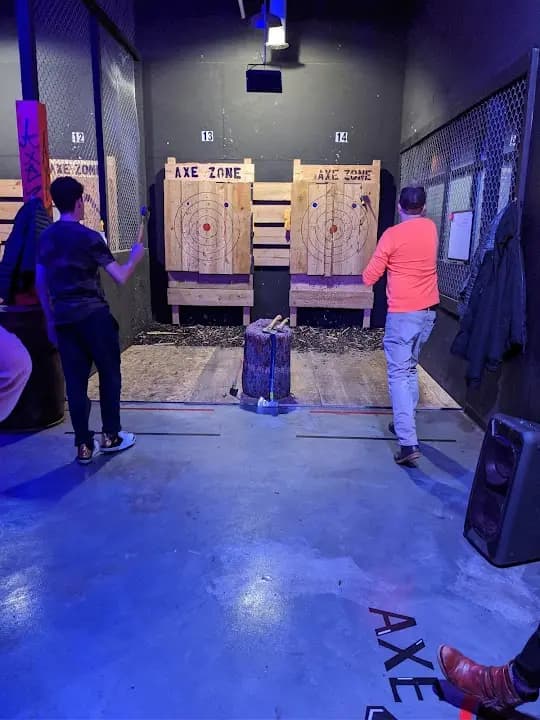 Interior view of Axe Zone | Axe Throwing & Rage Room Lounge rage rooms facility in Dallas