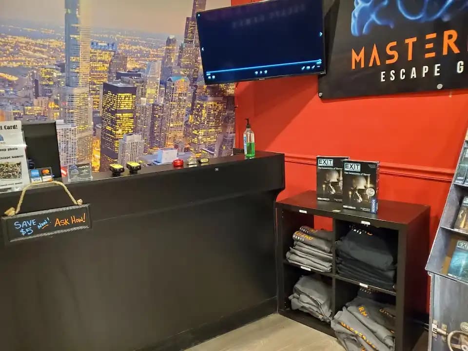 Interior view of Mastermind Escape Games escape rooms facility in Chicago