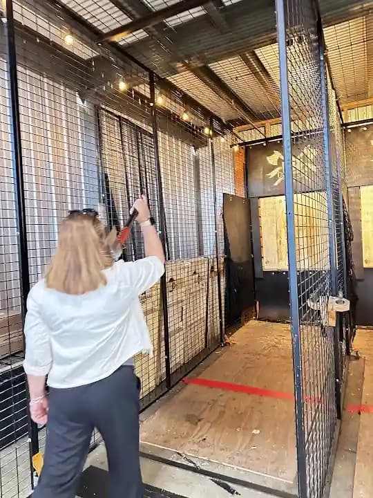 axe throwing experience at Celtic Axe Throwing @ AleSmith Brewery located in San Diego