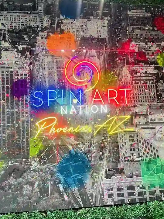 Interior view of Spin Art Nation Phoenix - Spin Art, Splatter Studio, Fluid Art & Rage Room rage rooms facility in Phoenix