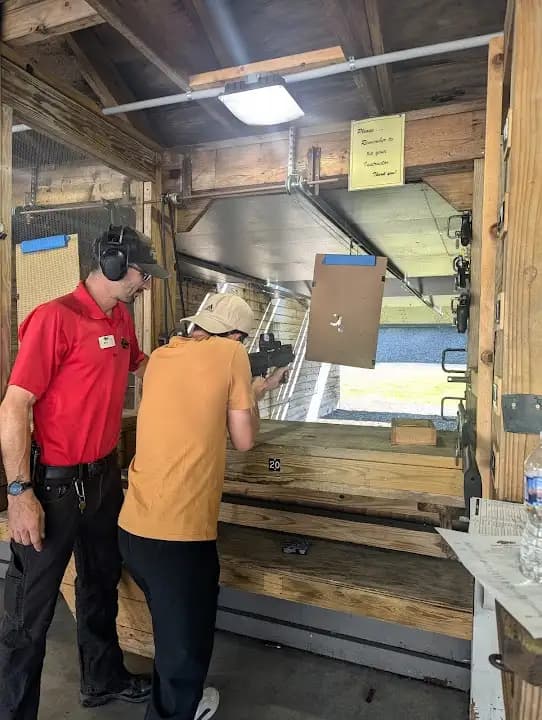 Interior view of Sunset Hill Shooting Range shooting ranges facility in New York