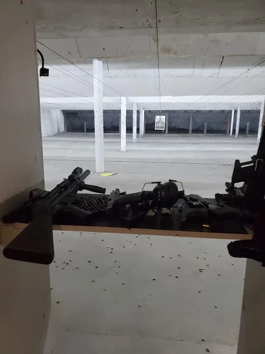 Interior view of Bay Ridge Range shooting ranges facility in New York