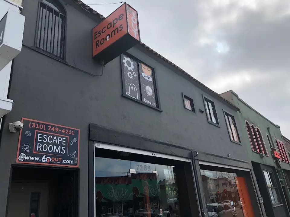 Interior view of 60out Escape Rooms - Melrose escape rooms facility in Los Angeles