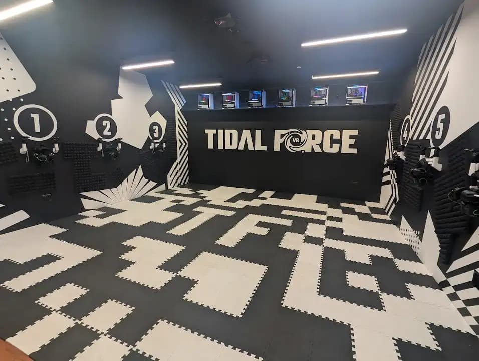 Interior view of Tidal Force VR vr games facility in New York