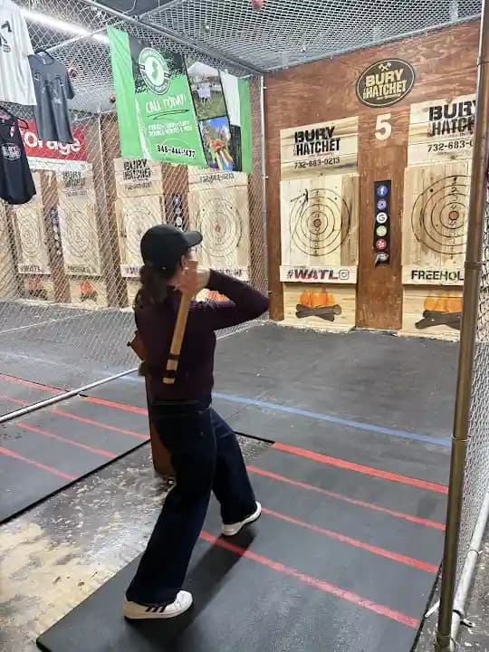 axe throwing experience at Bury the Hatchet Freehold - Axe Throwing located in Philadelphia