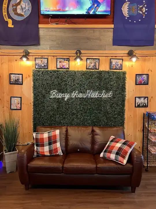 Interior view of Bury the Hatchet Freehold - Axe Throwing axe throwing facility in Philadelphia