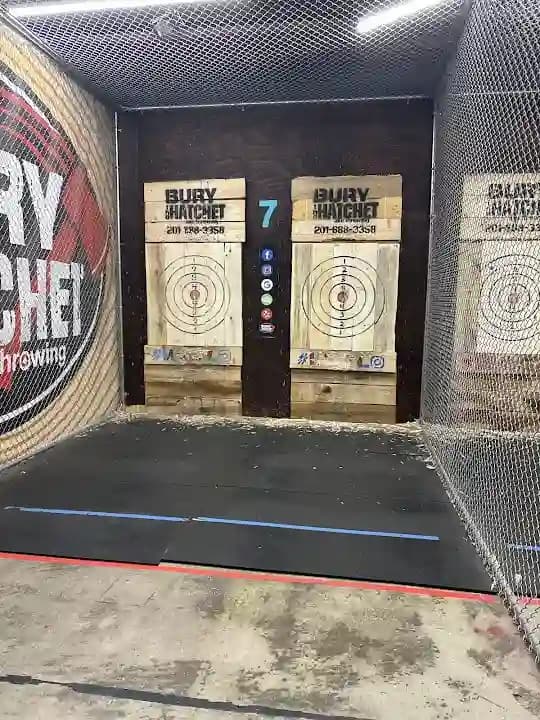 Interior view of Bury the Hatchet Paramus - Axe Throwing axe throwing facility in New York