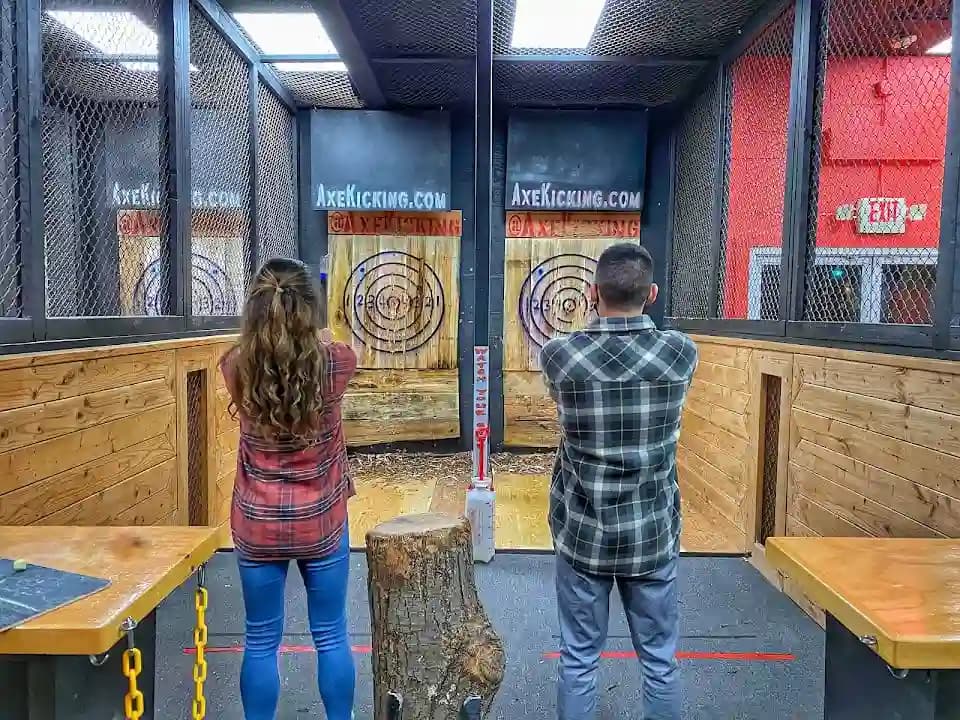Photo of Axe Kicking Entertainment Axe throwing Archery Fowling axe throwing activities in New York