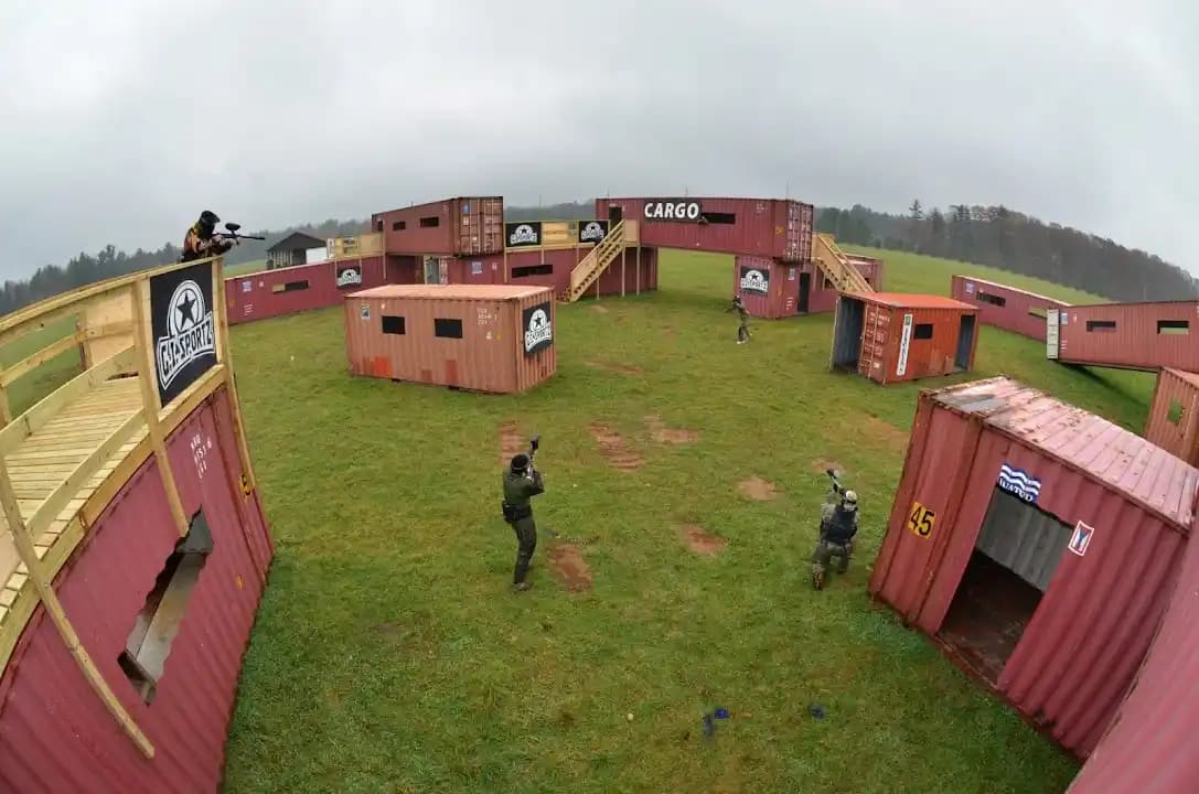 Interior view of Skirmish Paintball Fields paintball facility in Atlanta