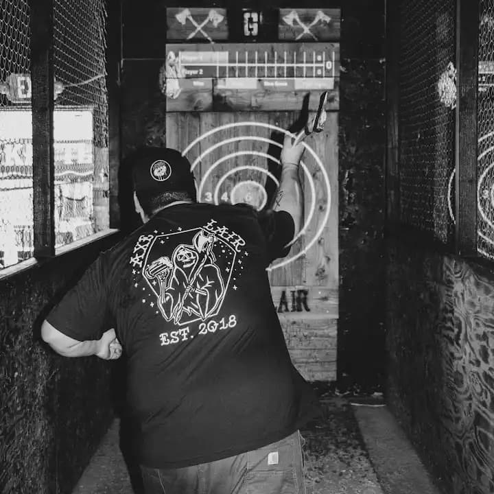 axe throwing experience at The Axe Lair located in Los Angeles