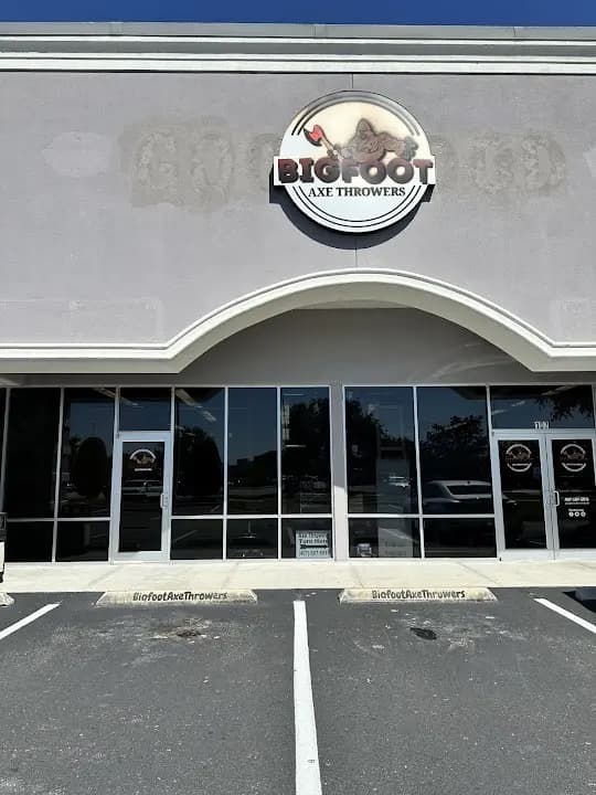 Interior view of Bigfoot Axe Throwers and Rage Room rage rooms facility in Orlando