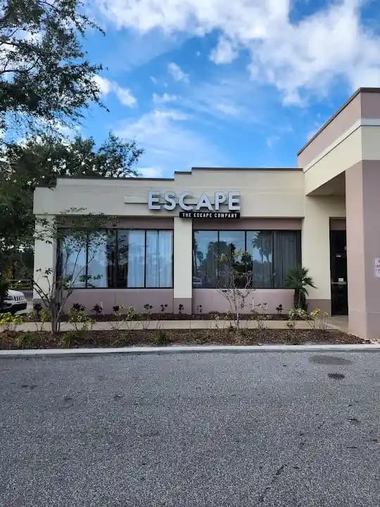 Interior view of The Escape Company escape rooms facility in Orlando