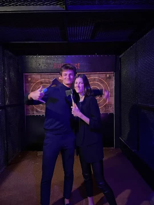 Interior view of Axeperience Axe Throwing axe throwing facility in Manchester