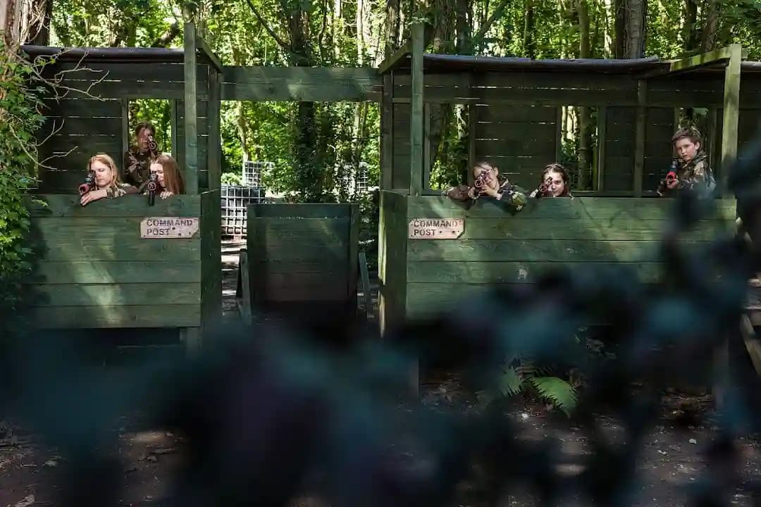 Interior view of GO Laser Tag London - Forest Laser Tag paintball facility in London