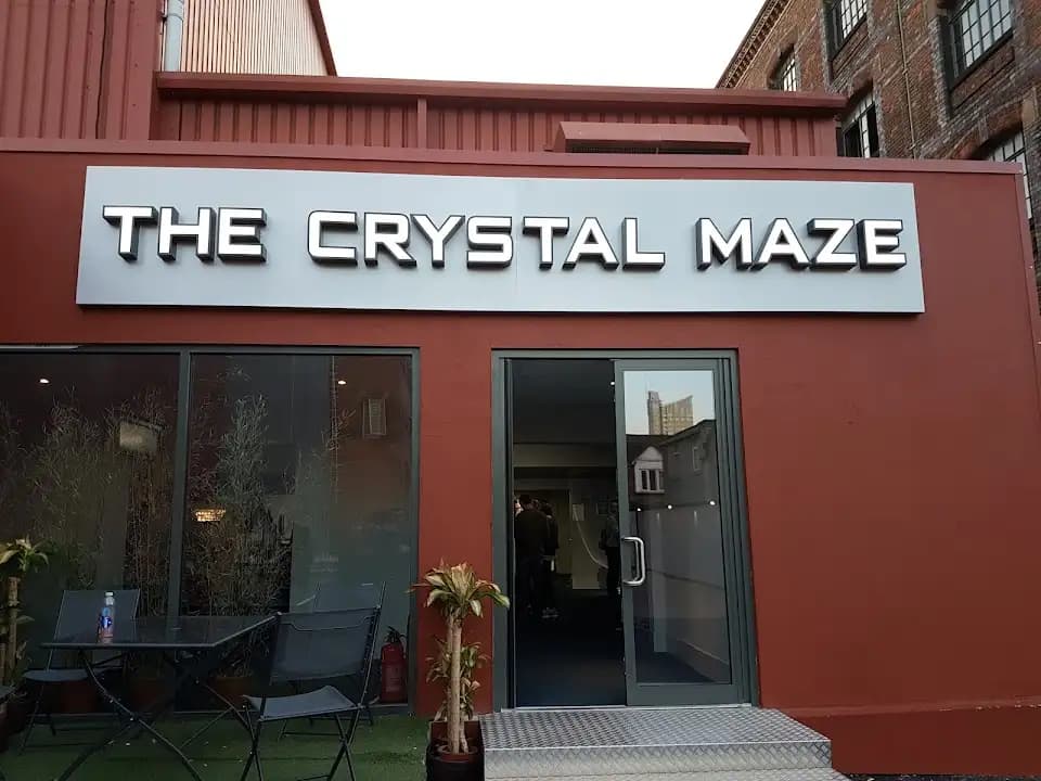 Interior view of The Crystal Maze escape rooms facility in Manchester