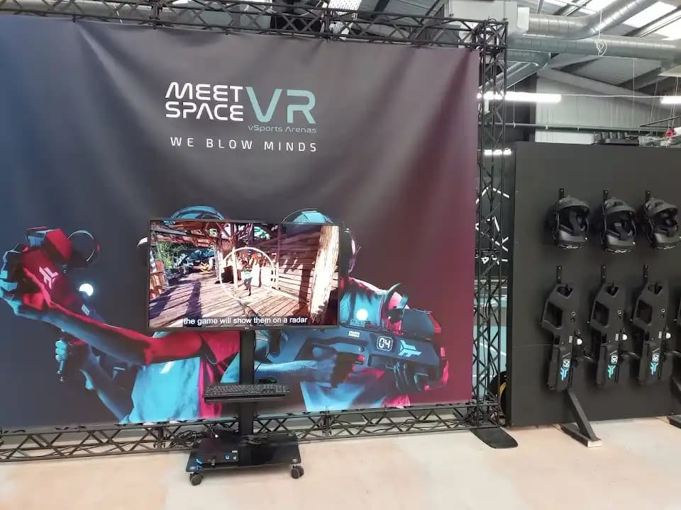 Interior view of meetspaceVR (ft Zero Latency) vr games facility in Leeds