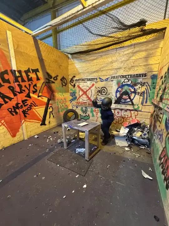 Interior view of Hatchet Harry's Axe Throwing - Liverpool rage rooms facility in Liverpool