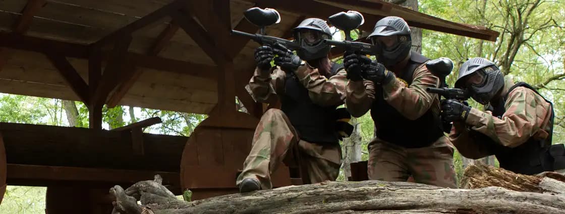 Interior view of Delta Force Paintball Liverpool paintball facility in Liverpool