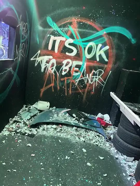Interior view of Rage Room Birmingham rage rooms facility in Birmingham