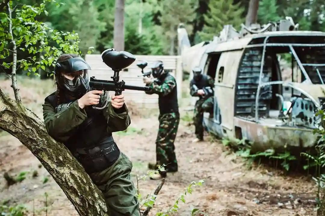 Interior view of UKPaintball Wolverhampton paintball facility in Birmingham