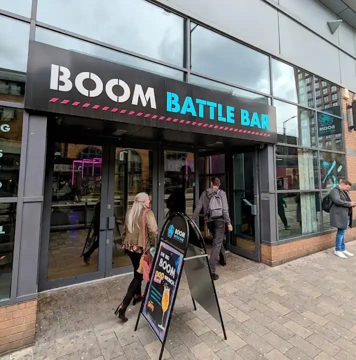 axe throwing experience at Boom Battle Bar Birmingham Broad Street located in Birmingham