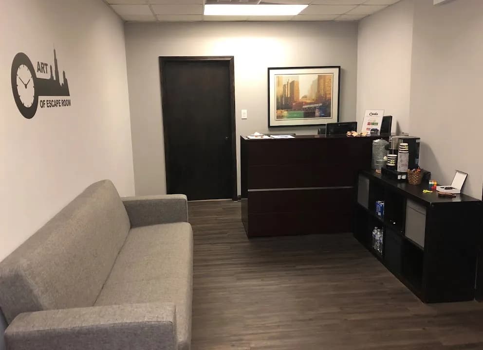 Interior view of Art of Escape Room escape rooms facility in Chicago