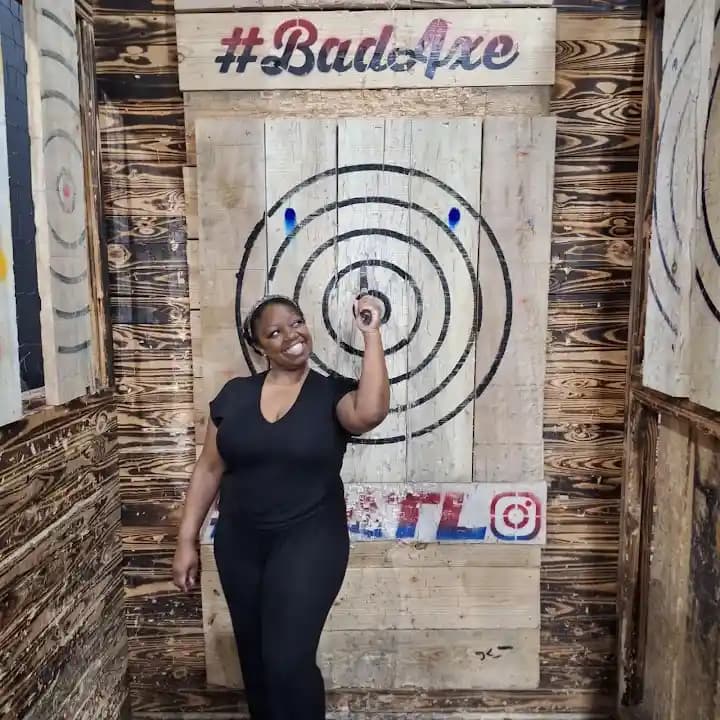 Interior view of Bad Axe Throwing Atlanta axe throwing facility in Atlanta