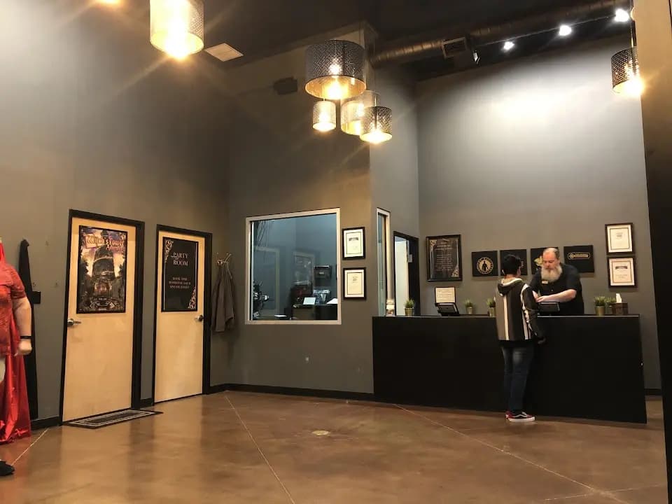 Interior view of The Secret Chambers Escape Room - Fort Worth escape rooms facility in Houston