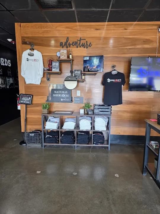 Interior view of Sherlock's Escape Rooms Dallas escape rooms facility in Dallas