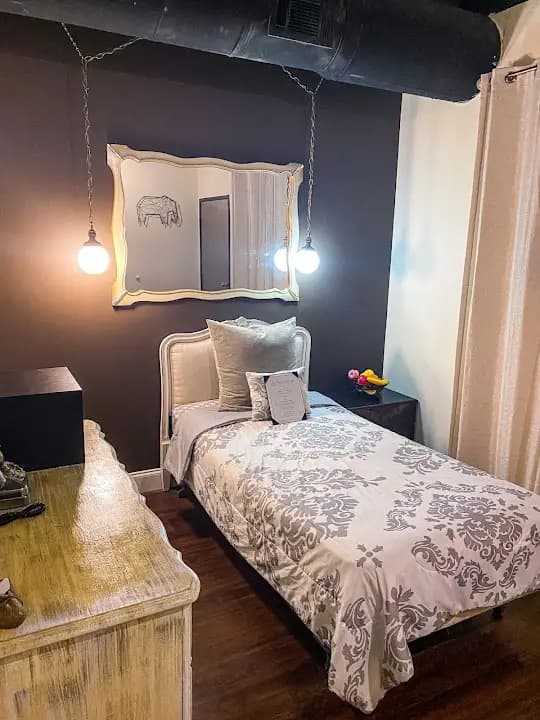 Interior view of Red Door Escape Room escape rooms facility in Dallas