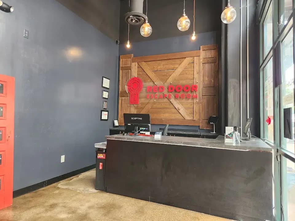 Interior view of Red Door Escape Room escape rooms facility in Houston