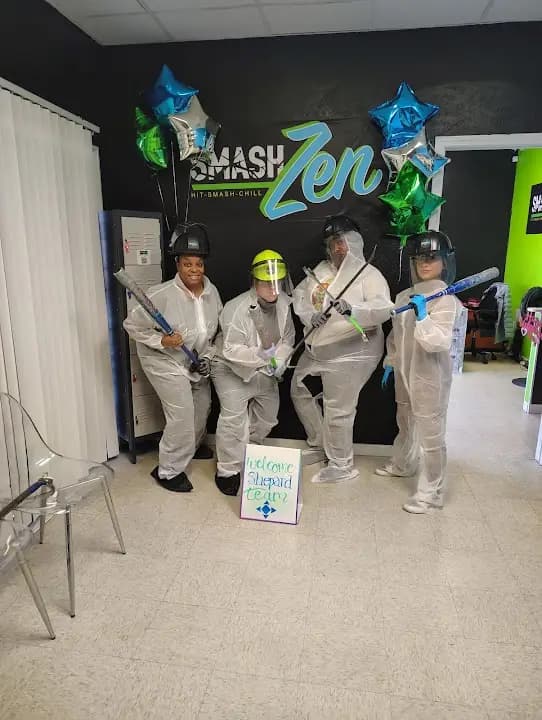 Interior view of SmashZen | Rage and Splatter Room rage rooms facility in Houston
