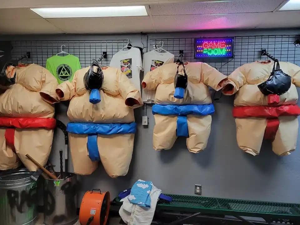 Interior view of Rage Cage rage rooms facility in Houston