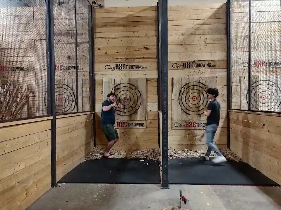 axe throwing experience at Class Axe Throwing located in Dallas