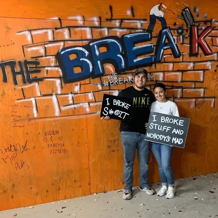 rage rooms experience at The Break Room located in Austin