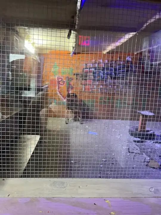 Interior view of The Break Room rage rooms facility in Austin