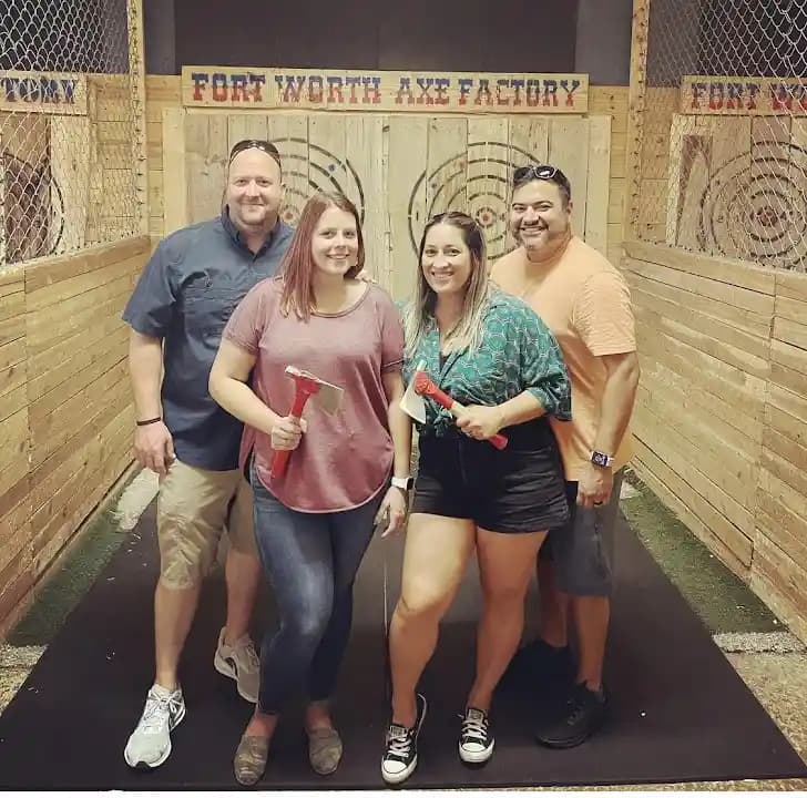 axe throwing experience at Fort Worth Axe Factory located in Dallas
