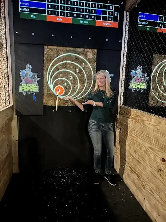 Interior view of The Horse's Axe - McKinney axe throwing facility in Dallas
