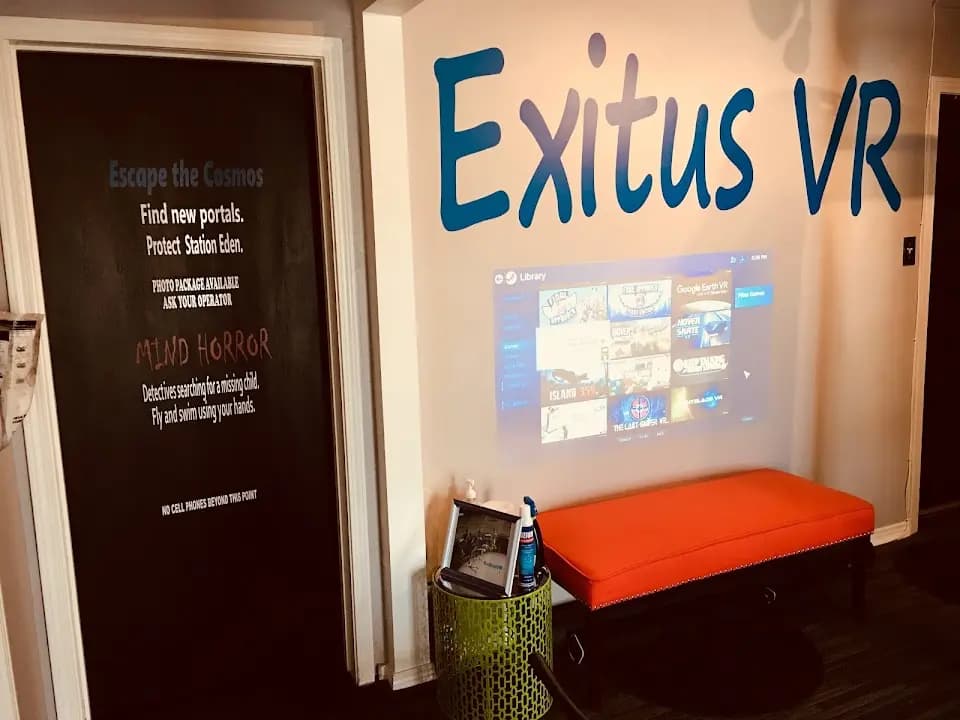 Interior view of ExitusVR vr games facility in Houston