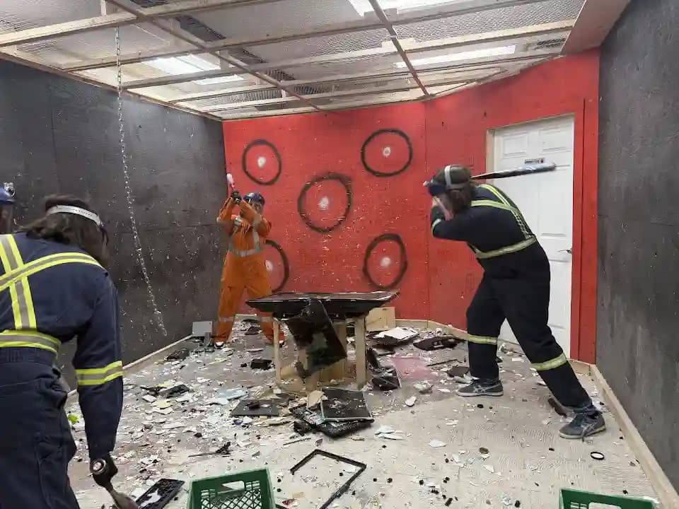 Interior view of Wreck-It Room Canada Inc. (Guelph, ON) rage rooms facility in Toronto