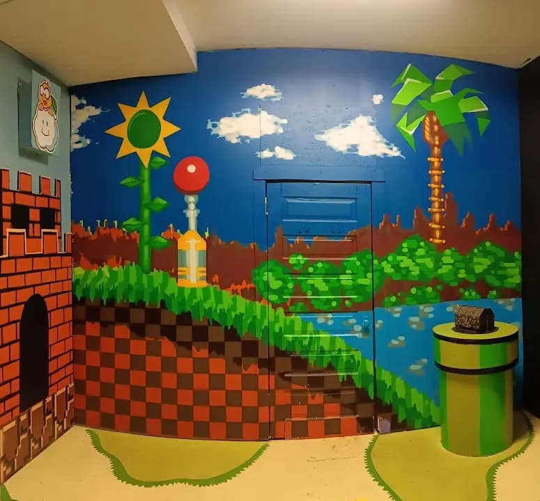 Interior view of Trivia Escape Rooms escape rooms facility in Toronto