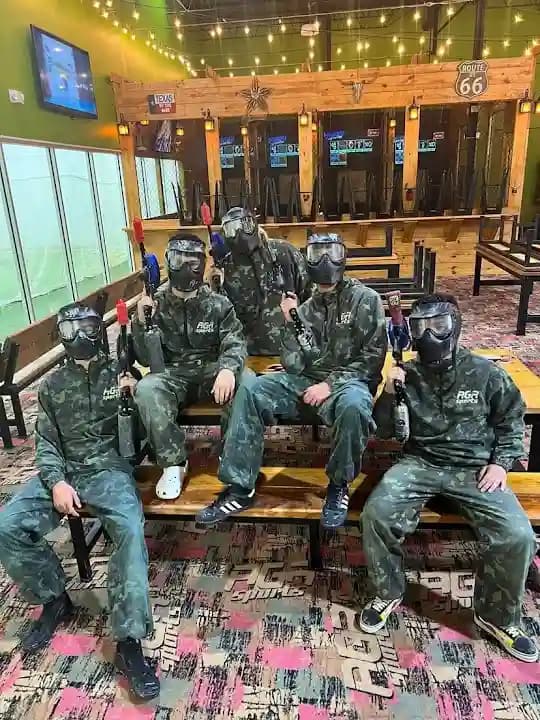 Interior view of AGR Sports Indoor Paintball, Laser Tag, Gellyball and Axe Throwing paintball facility in Houston