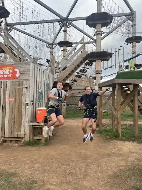 axe throwing experience at Go Ape Zipline and Adventure Park located in Houston