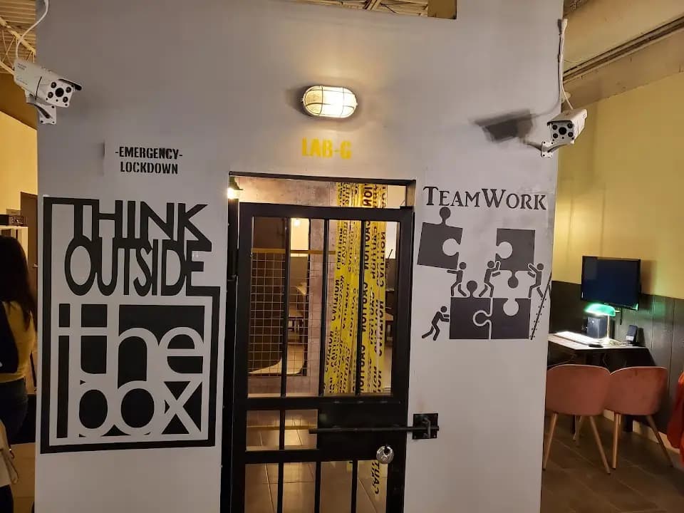 Interior view of Revo Escape escape rooms facility in Toronto