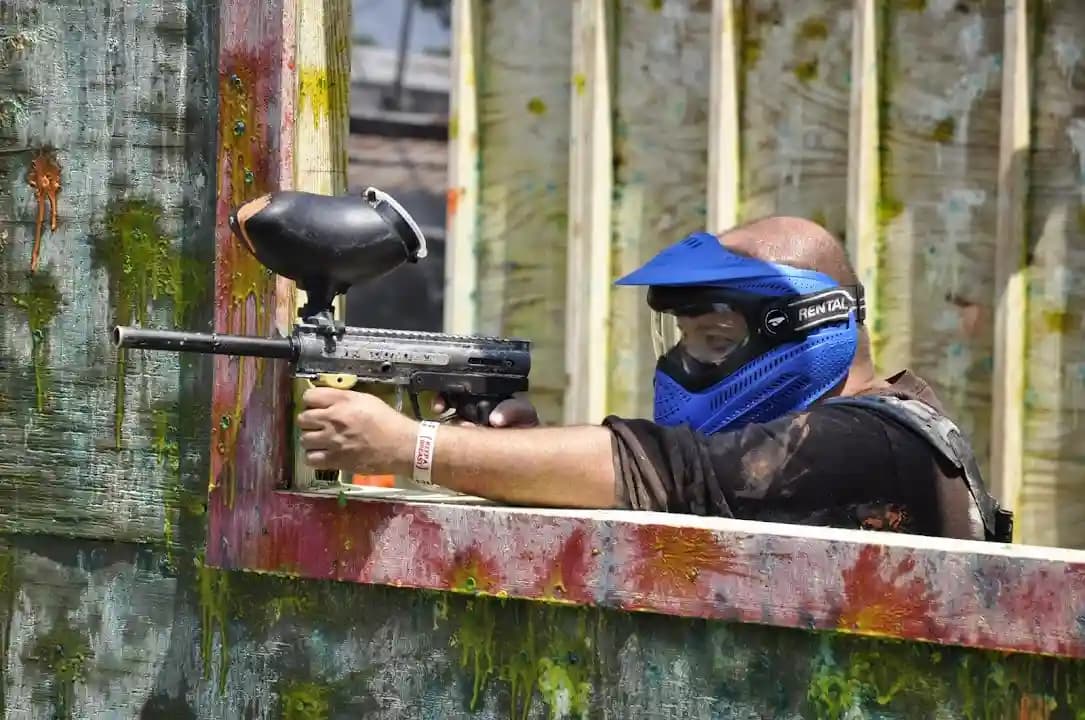 Interior view of Urban War Zone Paintball paintball facility in Houston