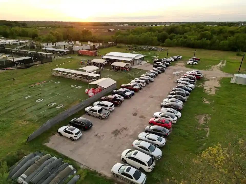Interior view of Paintball Zone paintball facility in Houston