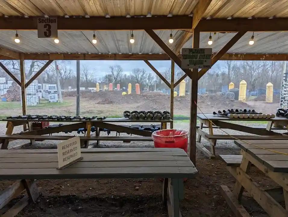 Interior view of TANKS PAINTBALL PARKS paintball facility in Houston